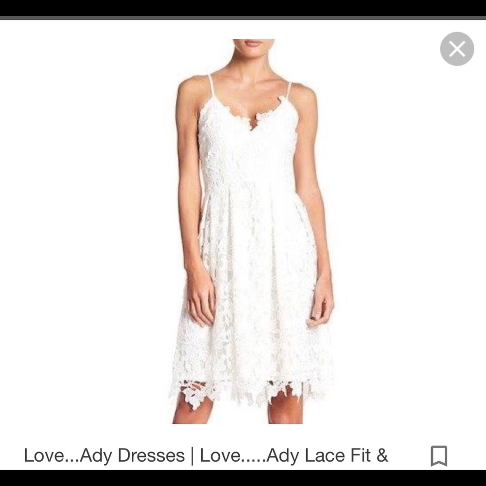 Love Ady Flare White Lace Dress
